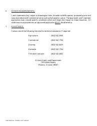 Form 6104 Land Treatment Application - Arizona, Page 2