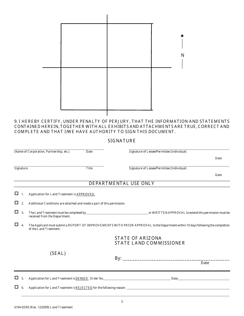Form 6104 Land Treatment Application - Arizona, Page 5