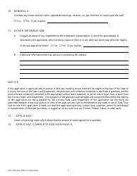 Form 6021 Application to Auction Water From State Land - Arizona, Page 5