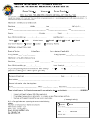 Document preview: Application: Pre-registration for Burial Determination - Arizona