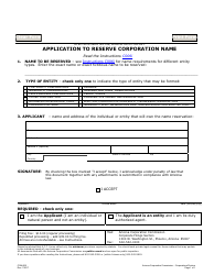 Document preview: Form C006.002 Application to Reserve Corporation Name - Arizona