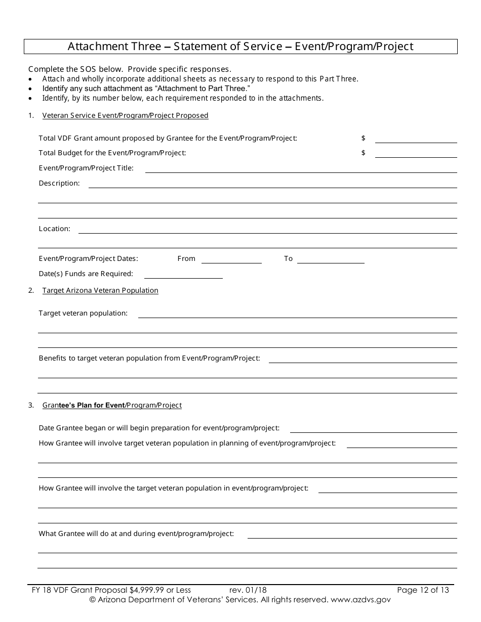 Proposal for Vdf Grant - $4,999.99 or Less - Arizona, Page 12