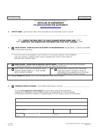 Document preview: Form C115.003 Articles of Amendment to Application for Authority - Arizona