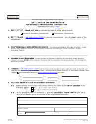 Form C010.003 &quot;Articles of Incorporation for-Profit or Professional Corporation&quot; - Arizona