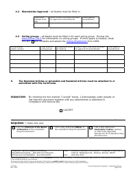 Form C012.002 Certificate Concerning Restated Articles of Incorporation for-Profit Corporation - Arizona, Page 2