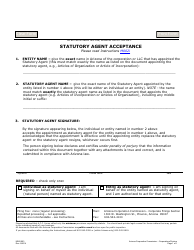 Document preview: Form M002.003 Statutory Agent Acceptance - Arizona