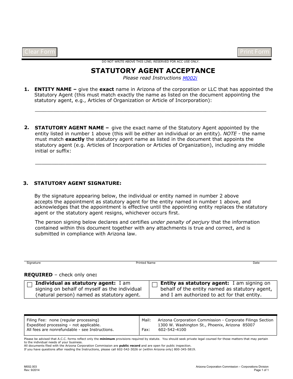 Form M002.003 - Fill Out, Sign Online And Download Fillable PDF ...