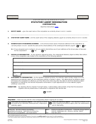 Document preview: Form C029.002 Statutory Agent Resignation - Corporation - Arizona