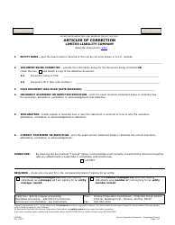 Document preview: Form L030.002 Articles of Correction - Limited Liability Company - Arizona