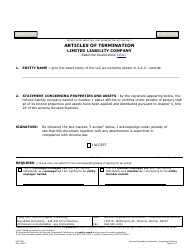 Document preview: Form L031.002 Articles of Termination - Limited Liability Company - Arizona