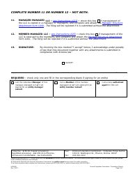 Form L025.002 Application for Registration of Foreign Limited Liability Company - Arizona, Page 3
