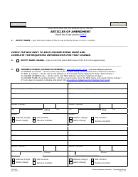 Form L015.004 Articles of Amendment - Arizona