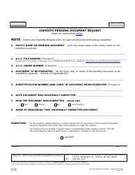 Document preview: Form M004.001 Expedite Pending Document Request - Arizona