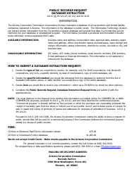 Public Records Request/Database Extraction Form - Arizona