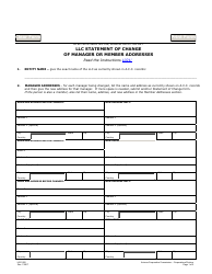 Form L021.002 LLC Statement of Change of Manager or Member Addresses - Arizona