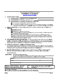 Document preview: Form M095.002 Statement of Division - Arizona