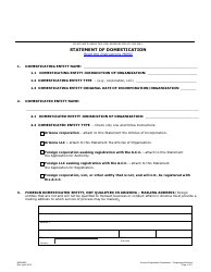 Form M090.002 Statement of Domestication - Arizona