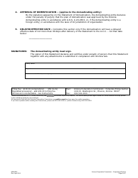 Form M090.002 Statement of Domestication - Arizona, Page 2