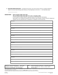 Form M075.002 Statement of Merger - Arizona, Page 3