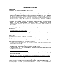 Variance Application Form - Arizona, Page 2