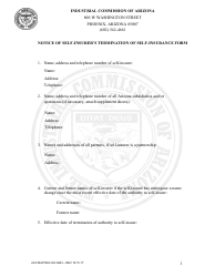 Form Accounting ICA6623 Notice of Self-insurer&#039;s Termination of Self-insurance Form - Arizona
