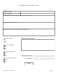 Form ADOSH ICA2212 Serious Event Reporting Form - Arizona, Page 3