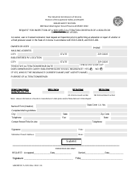 Document preview: Form ADOSH ICA2222 Request for Inspection of a Non-weld Alteration or Repair of a Boiler or Fired Pressure Vessel - Arizona