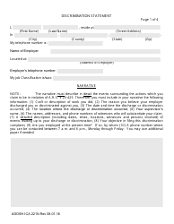 Form ADOSH ICA2215 Discrimination Statement - Arizona