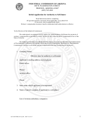 Form Accounting ICA6622 Initial Application for Authority to Self-insure - Arizona