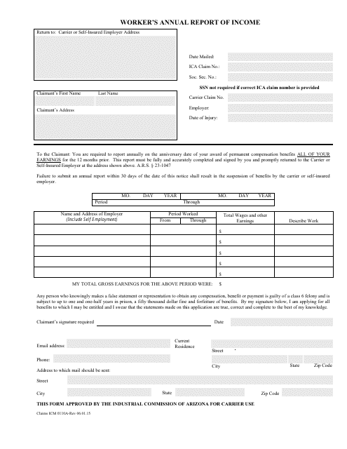 Form Claims ICM0110A  Printable Pdf