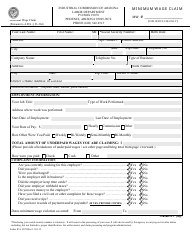 Document preview: Form Labor ICA3325 Minimum Wage Claim - Arizona