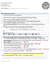 Form Labor ICA3303 Unpaid Wage Claim - Arizona, Page 3