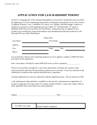 Document preview: Form DP-61 Application for 2,4-d Hardship Permit - Arkansas