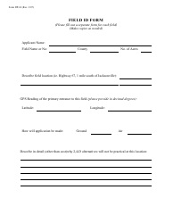 Document preview: Form DP-62 Field Id Form - Arkansas