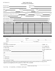 Document preview: Form DP-58 Spray System Set-Up Verification Documentation - Arkansas