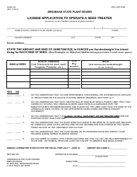 Form 163 &quot;License Application to Operate a Seed Treater&quot; - Arkansas