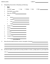 Form 28 &quot;Data on New Variety for Certification&quot; - Arkansas, Page 2