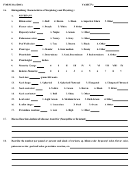 Form 28 &quot;Data on New Variety for Certification&quot; - Arkansas, Page 3