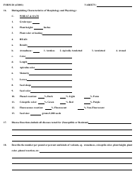 Form 28 &quot;Data on New Variety for Certification&quot; - Arkansas, Page 4