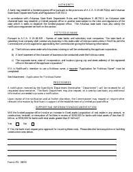 Form LPO Notification for the Establishment of a Limited Purpose Office - Arkansas, Page 2