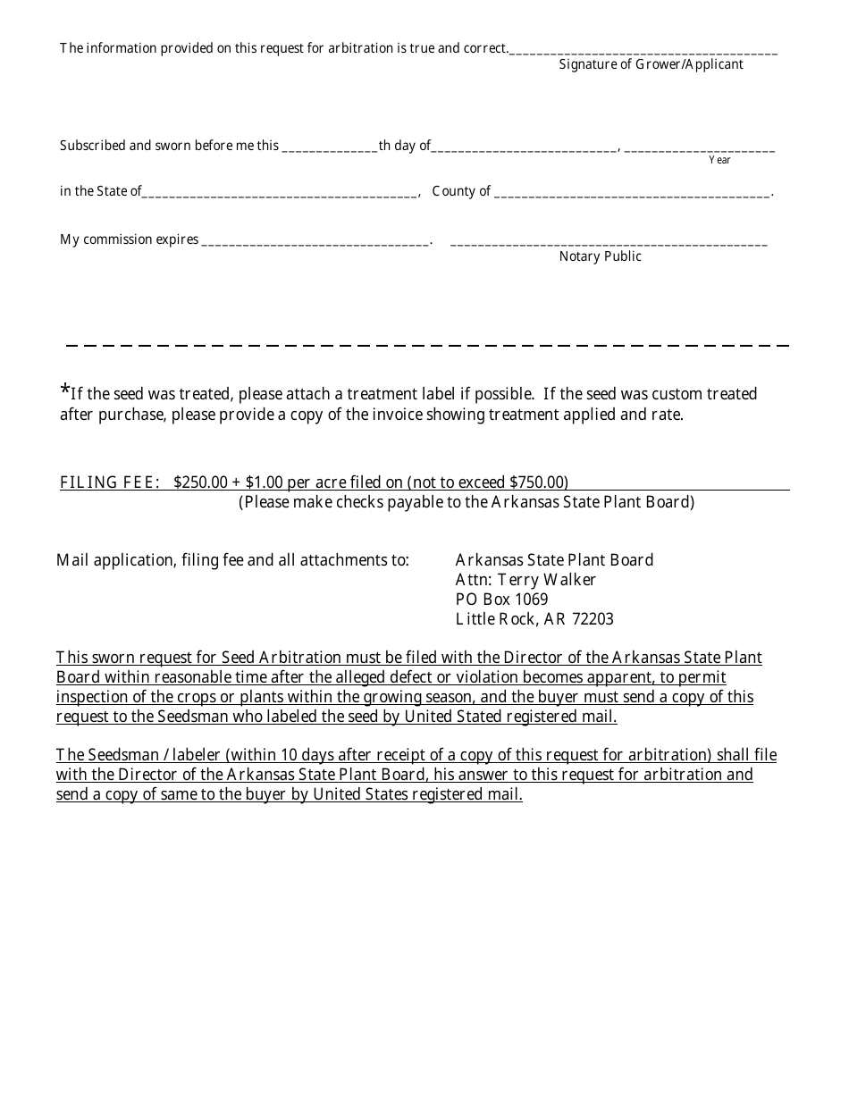 Request for Seed Arbitration - Arkansas, Page 2