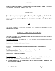 Form TROFC Notice of Additional Trust Office - Arkansas, Page 2