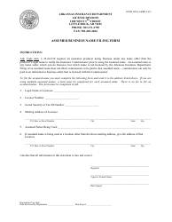 Document preview: Form AID-LI-ANF Assumed Business Name Filing Form - Arkansas