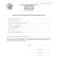 Document preview: Form AID-LI-MGA41 Company Appointment of Managing General Agent - Arkansas