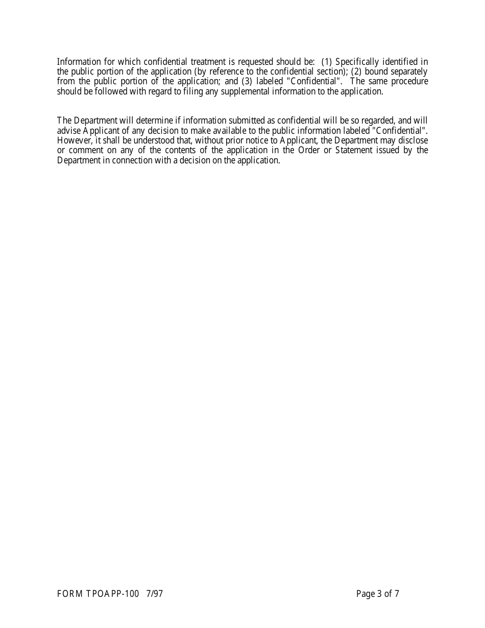 Form TPOAPP-100 Application to Adopt Trust Powers - Arkansas, Page 3