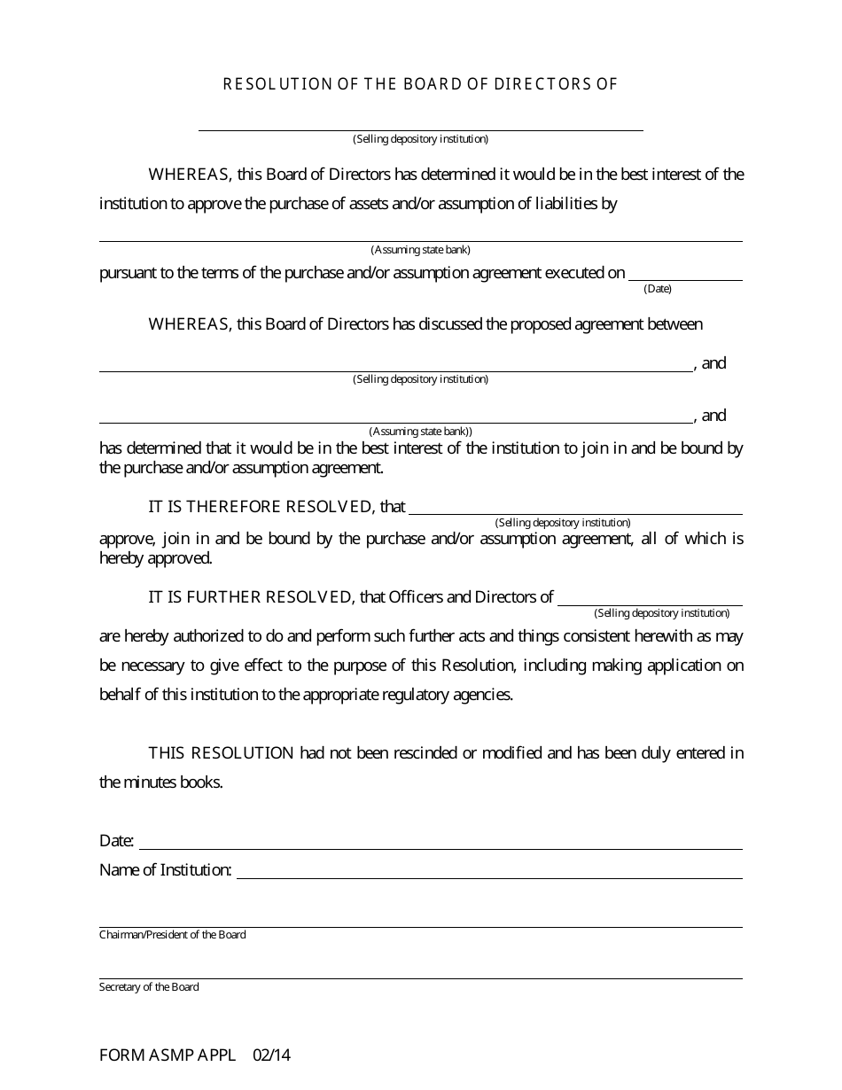Form ASMP APPL Application for Purchase or Assumption of Less Than a Majority of Liabilities - Arkansas, Page 13