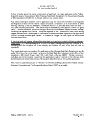 Form ASMP APPL Application for Purchase or Assumption of Less Than a Majority of Liabilities - Arkansas, Page 7