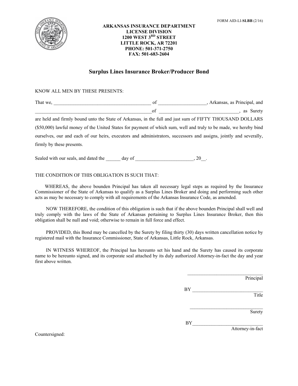 Form AIDLISLB Download Fillable PDF or Fill Online Form AIDLISLB Download Fillable PDF or Fill Online