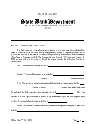 Form NBAPP-100 Application for Proposed State Bank Charter - Arkansas, Page 15