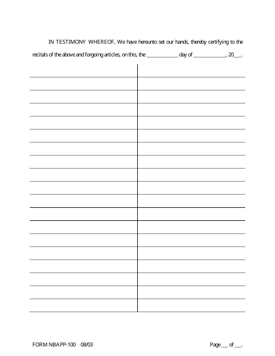 Form NBAPP-100 Application for Proposed State Bank Charter - Arkansas, Page 18